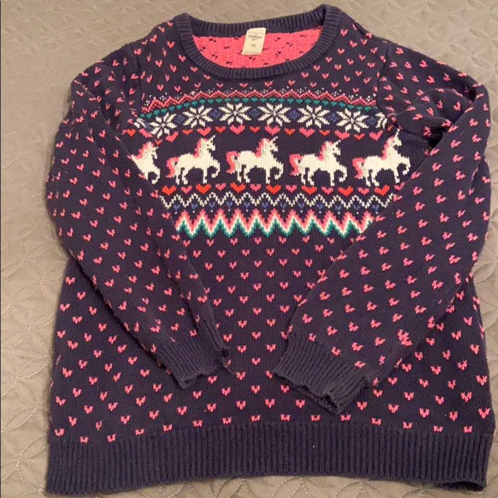 So cute unicorn holiday sweater size 10